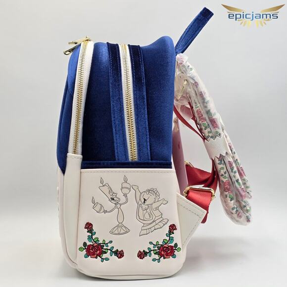 Loungefly Disney Beauty and the Beast Belle & Beast Velvet  display picture 2
